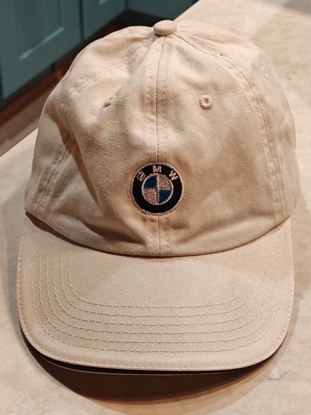 BMW Lifestyle Men's Beige Adjustable Dad Hat Logo Baseball Cap One Size